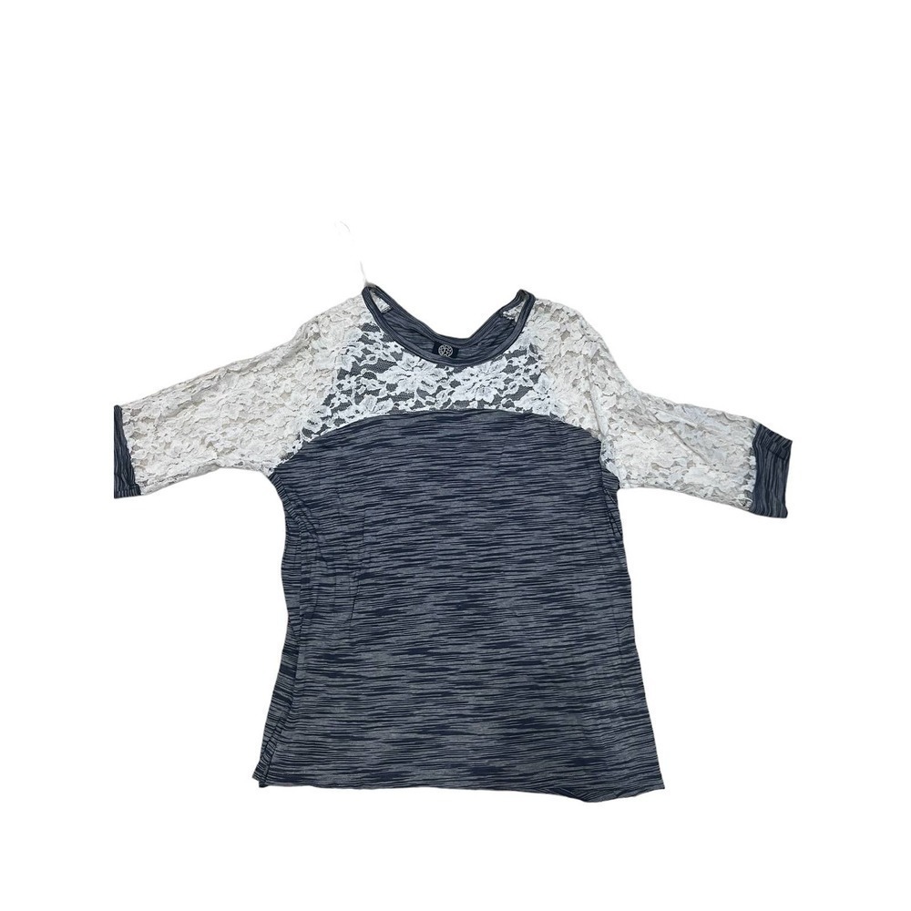 NWT Bobeau Gray Lace Top sz Large